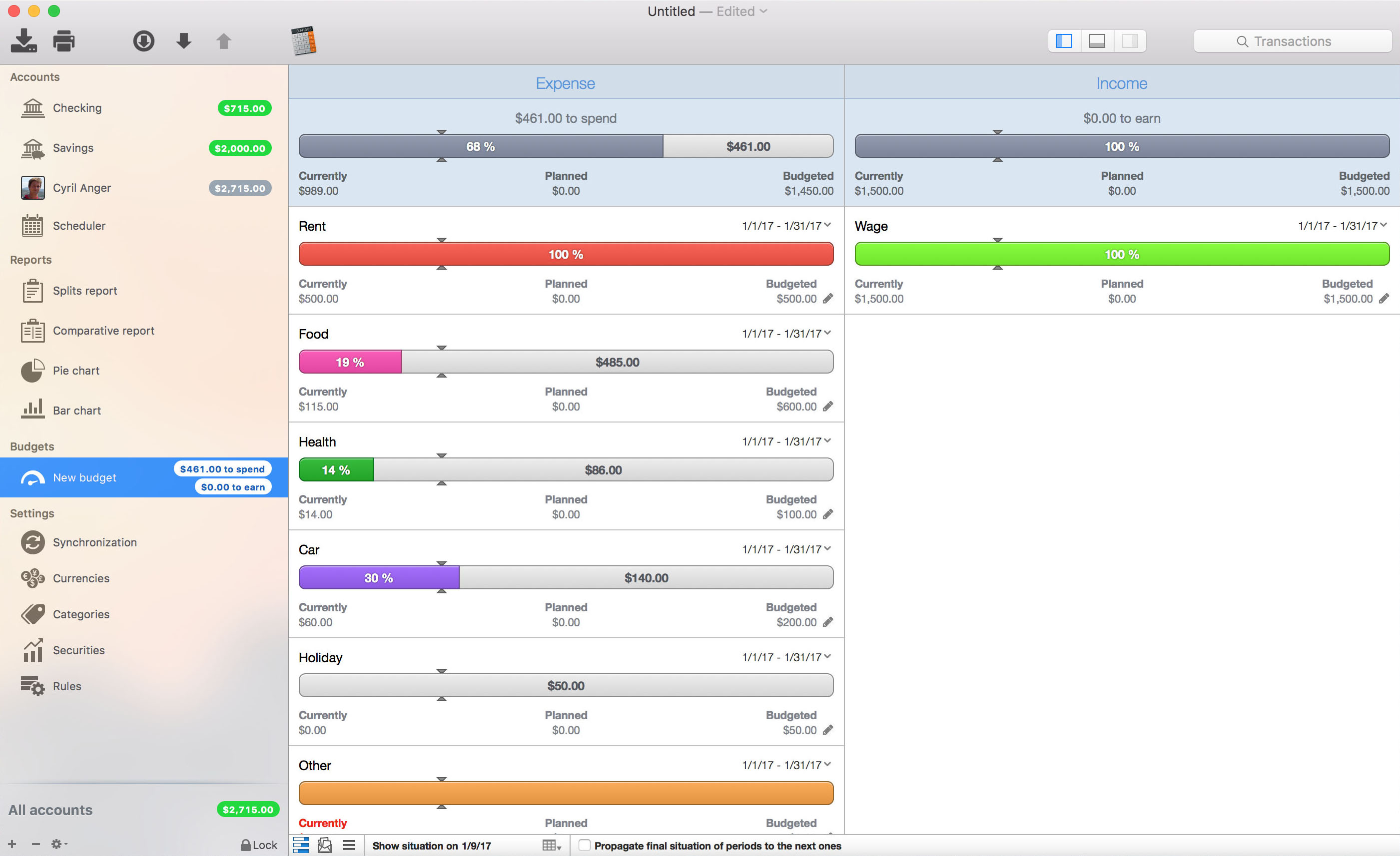 iCompta 6.1.20 for Mac screenshot