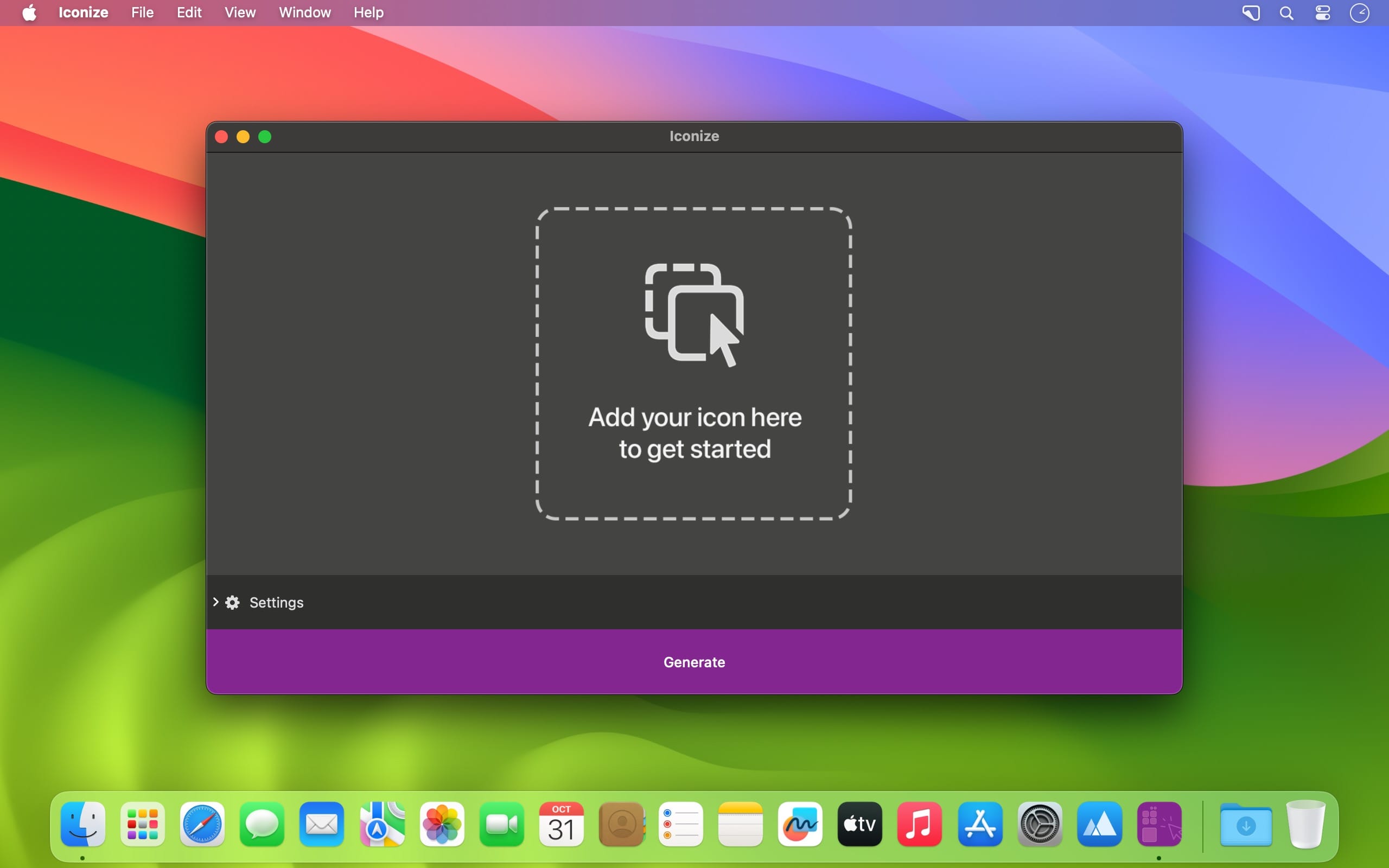 Iconize 1.5 for Mac screenshot