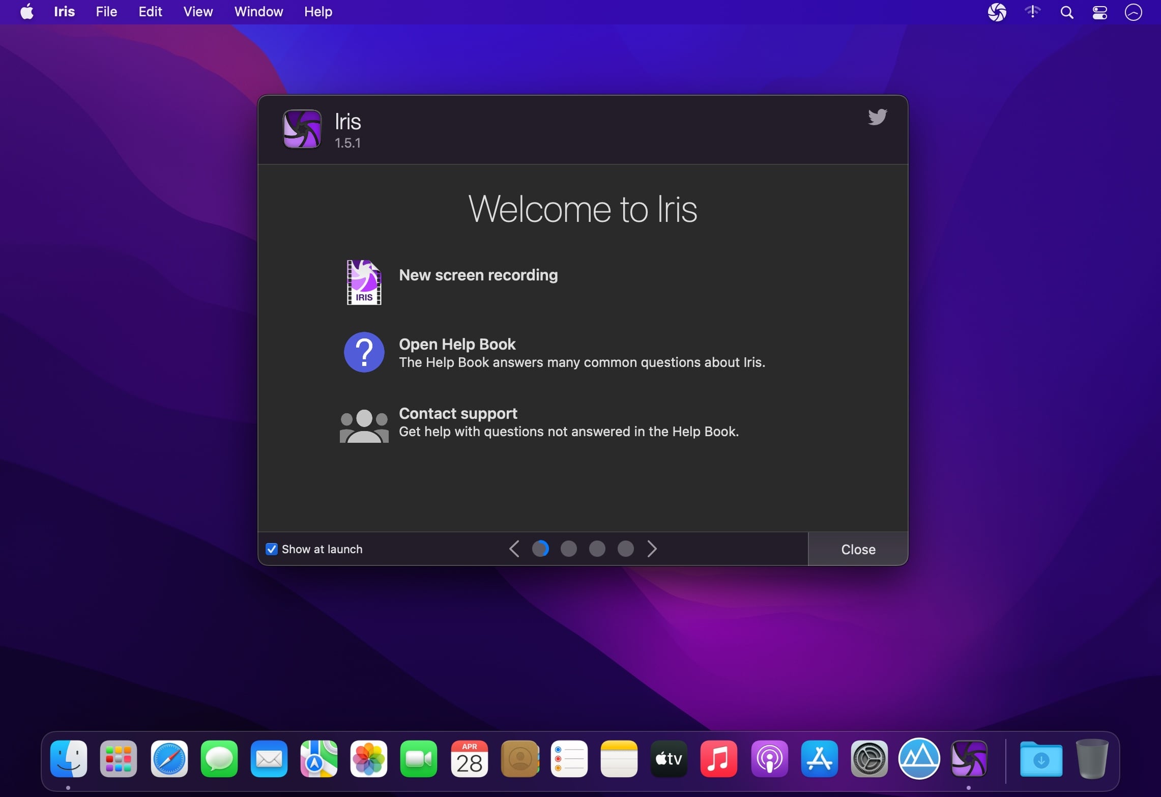 Iris 1.7.1 for Mac screenshot