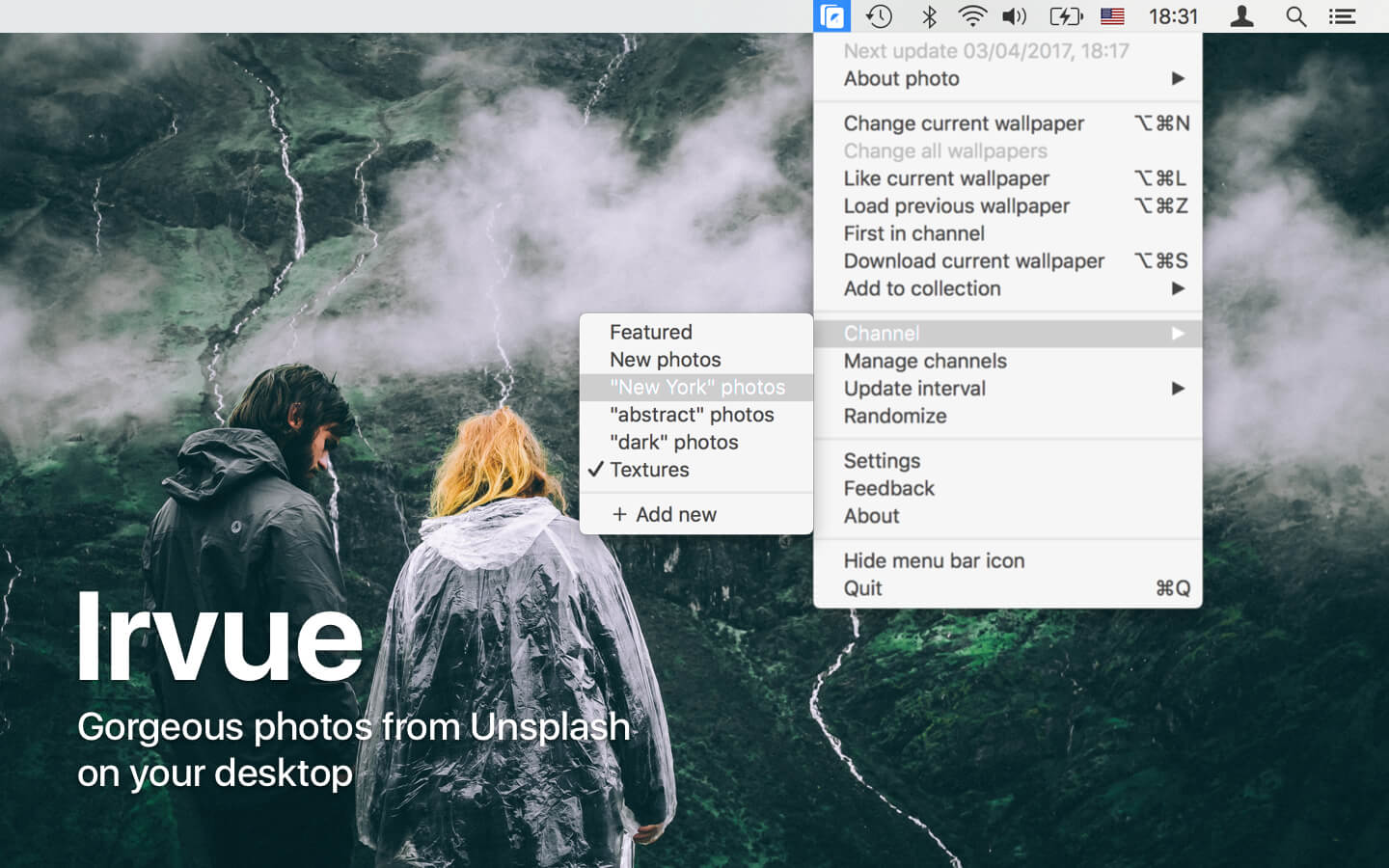 Irvue 2.7.11 for Mac screenshot