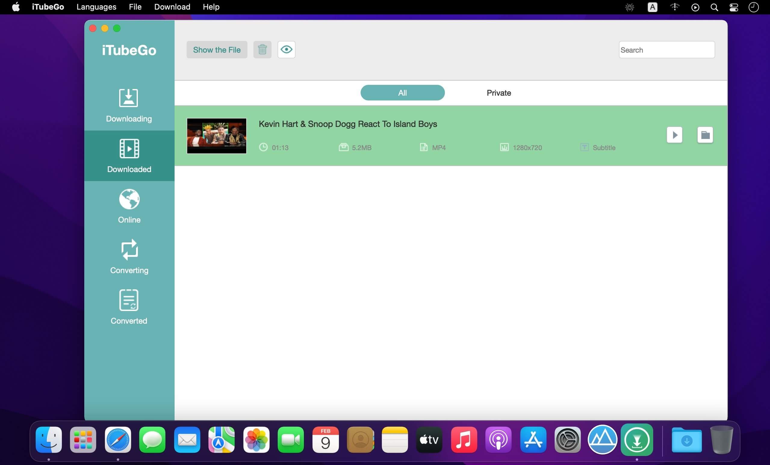 iTubeGo 9.5.0 for Mac screenshot