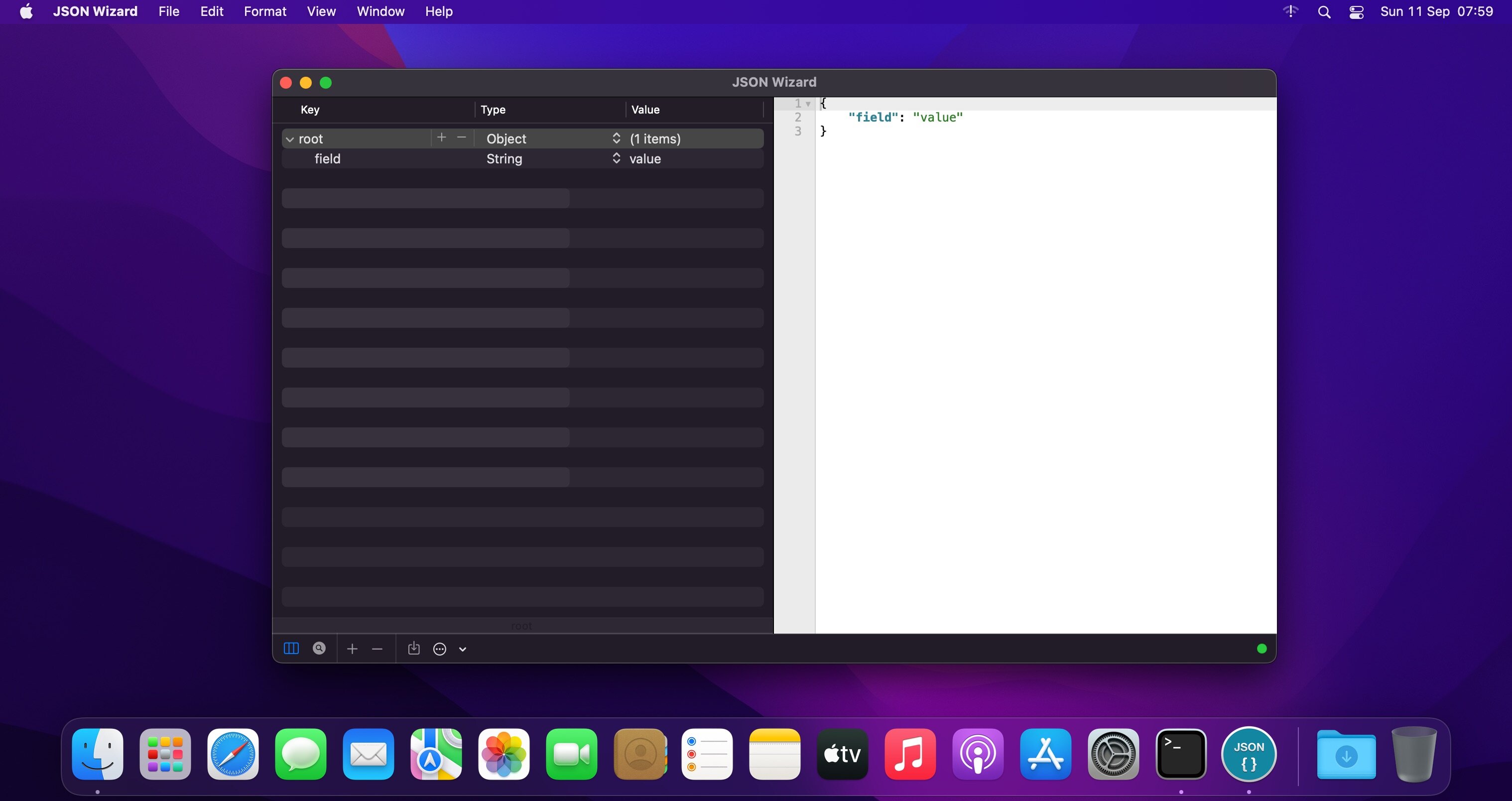 JSON Wizard 2.4 for Mac screenshot