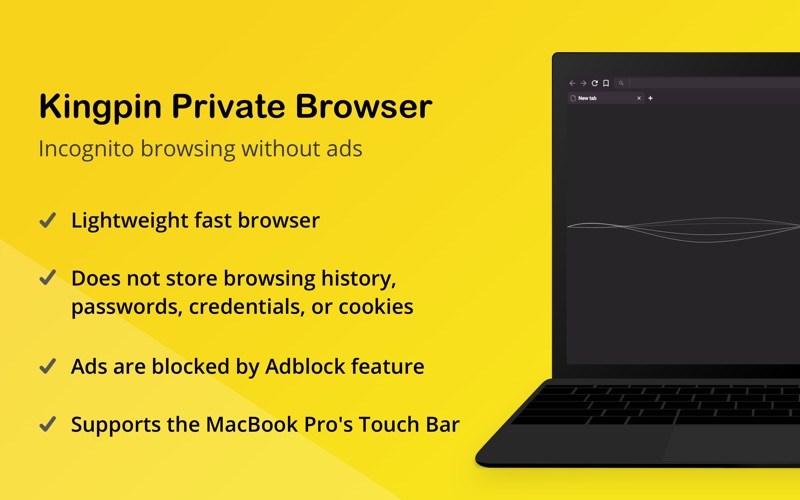 Kingpin Private Browser 1.3.25 for Mac screenshot