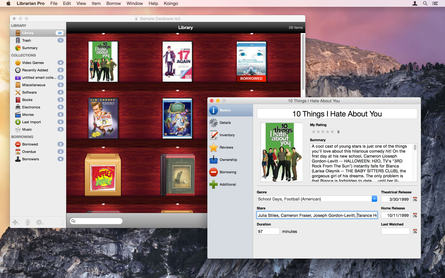 Librarian Pro 8.1.0 for Mac screenshot