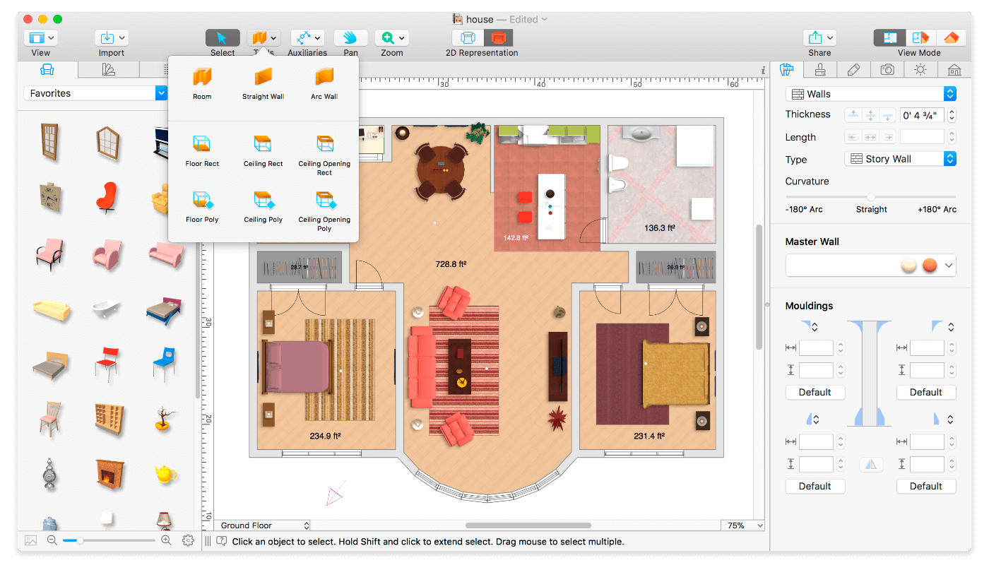 Live Home 3D Pro 4.10.3 for Mac screenshot