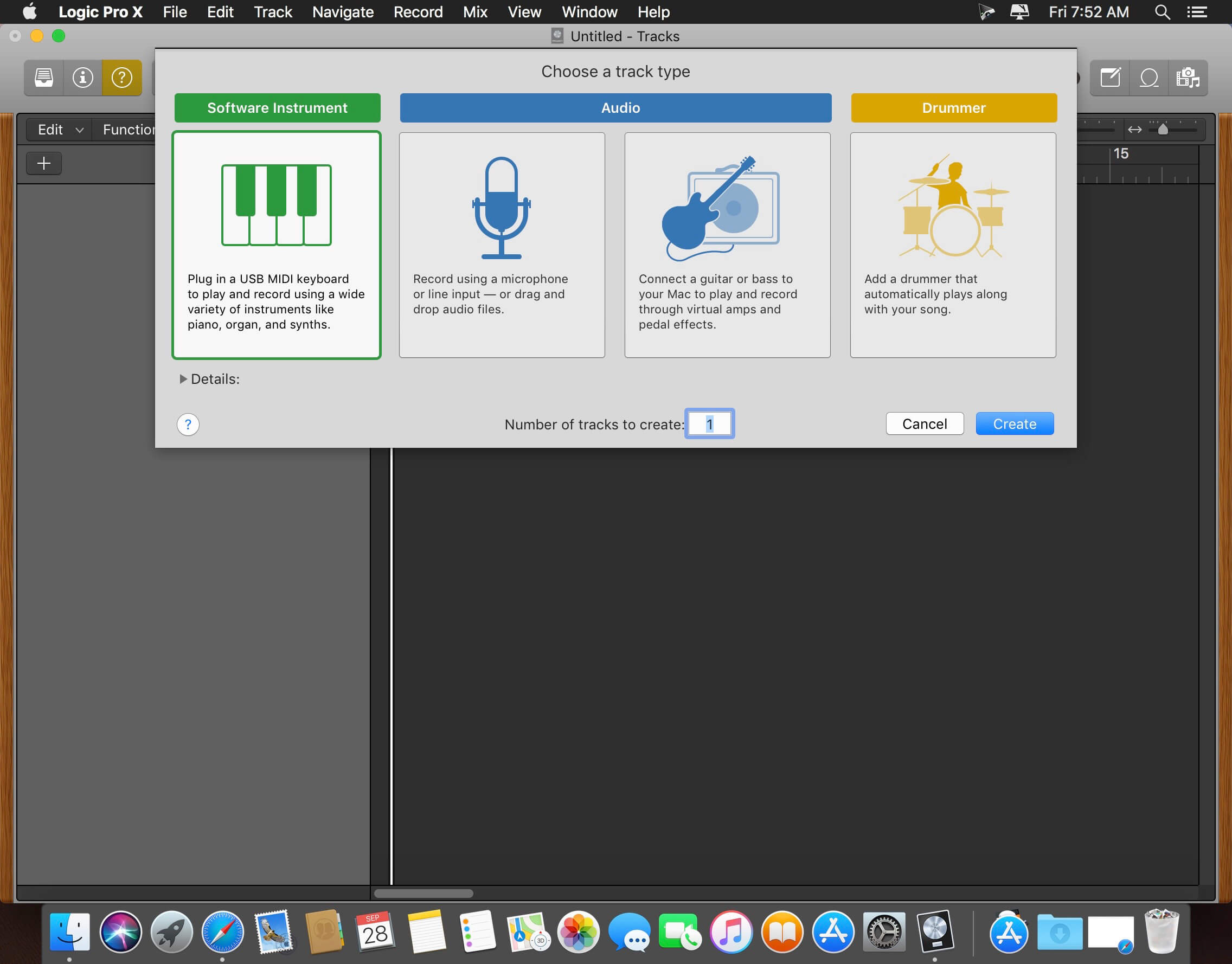 Logic Pro X 10.6.2 for Mac screenshot