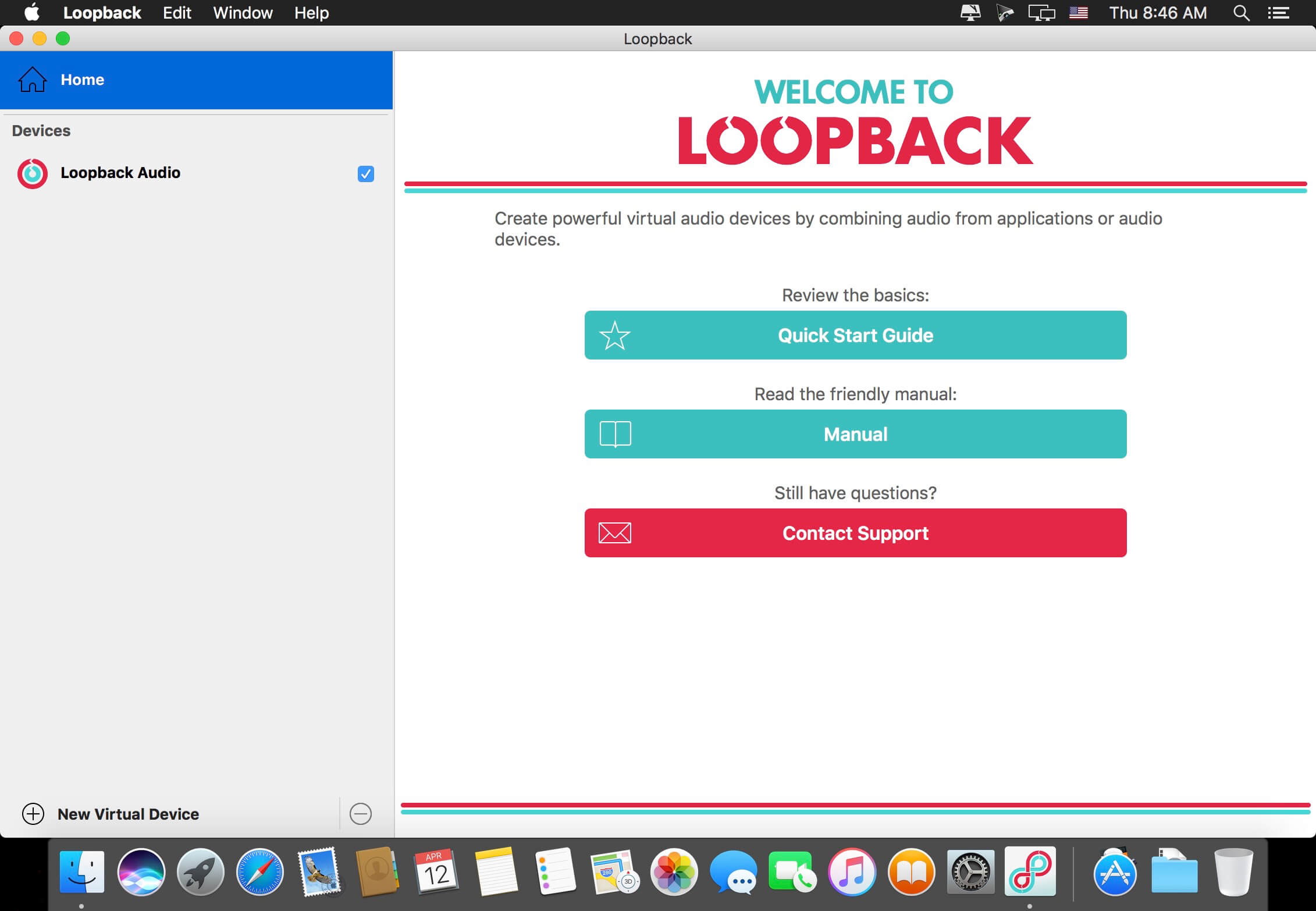Loopback 2.4.1 for Mac screenshot