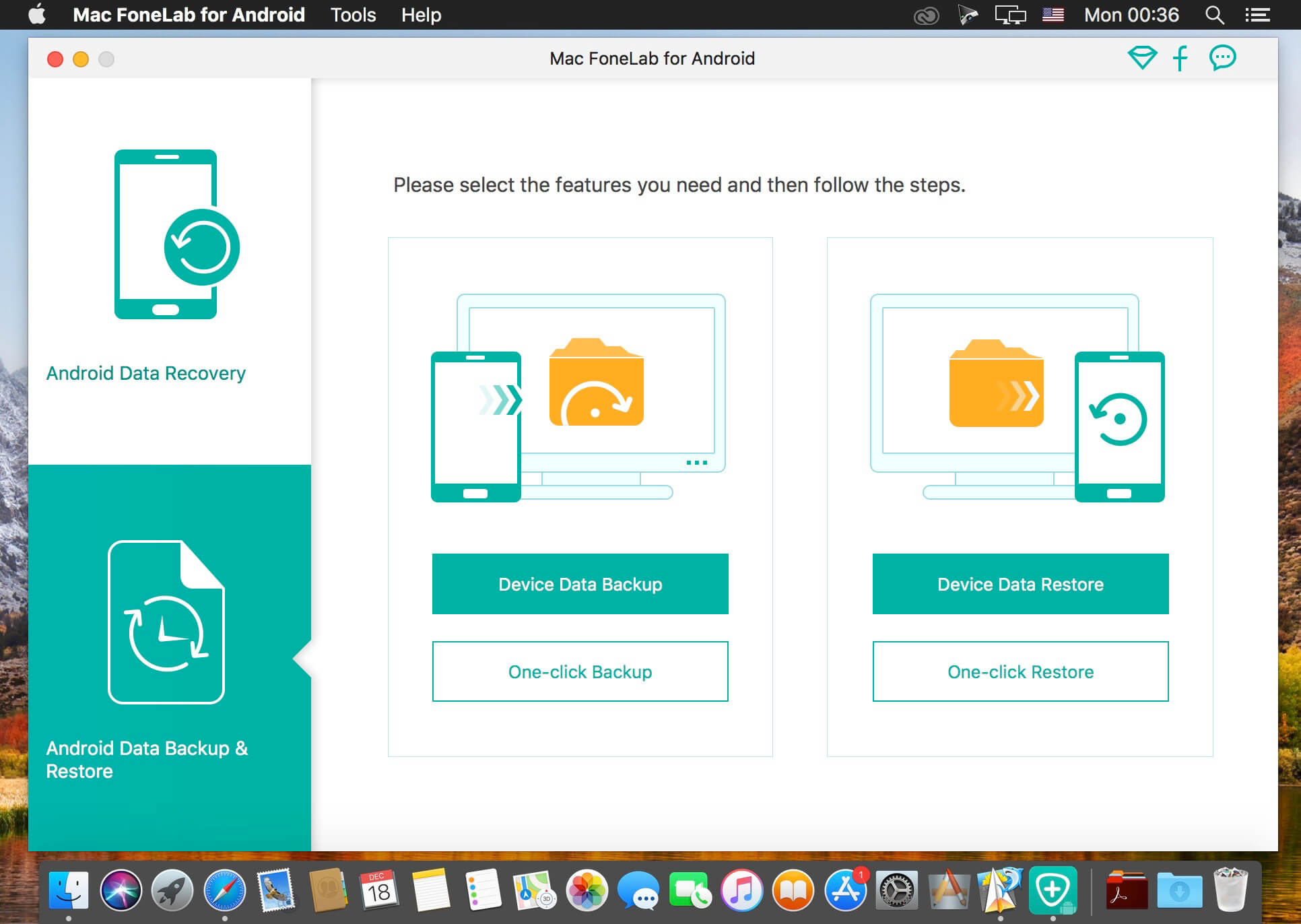 Mac FoneLab Android Data Recovery 3.1.6 for Mac screenshot