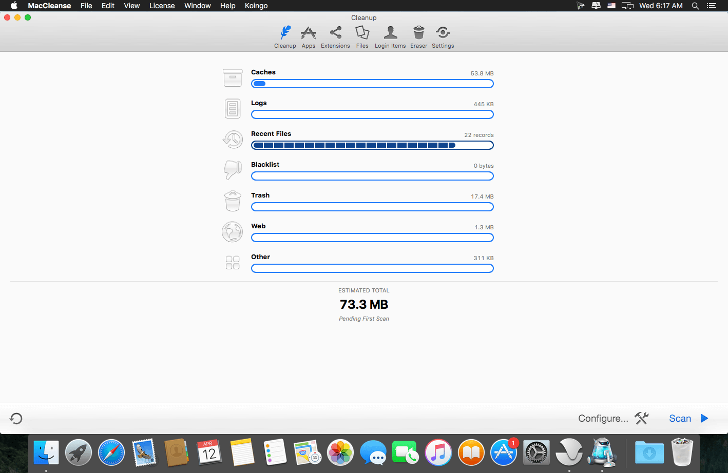 MacCleanse 13.1 for Mac screenshot