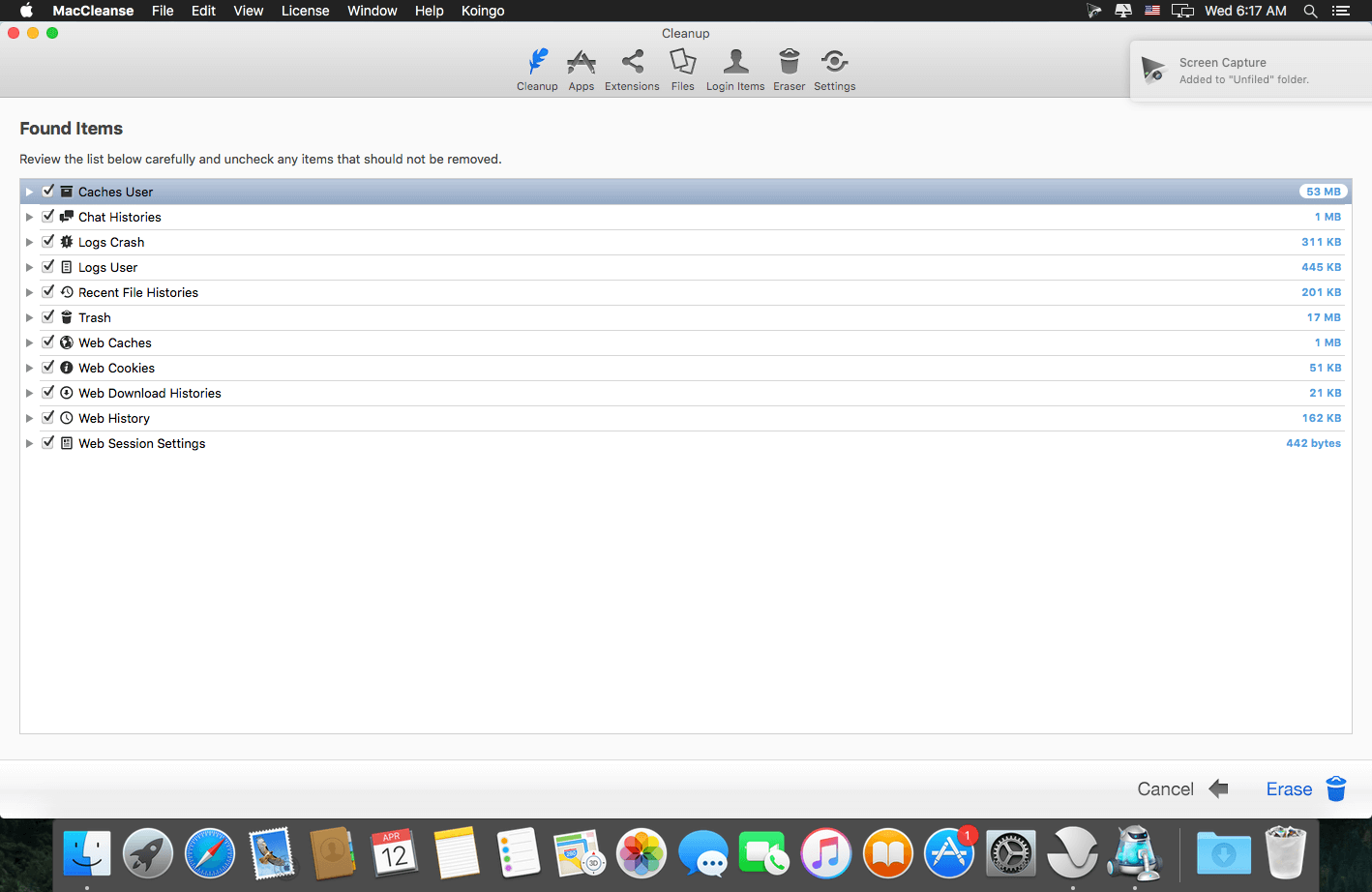 MacCleanse 13.1 for Mac screenshot