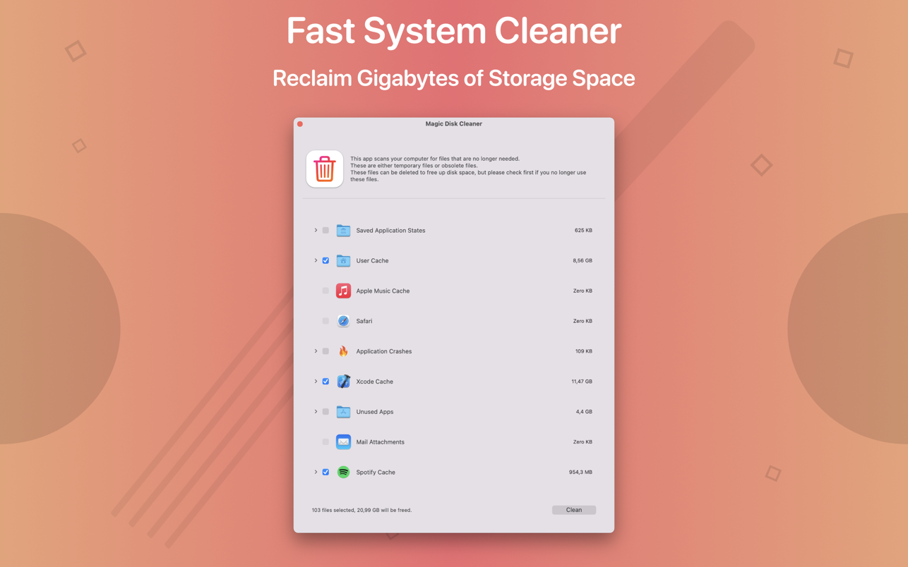 Magic Disk Cleaner 2.7.2 for Mac screenshot