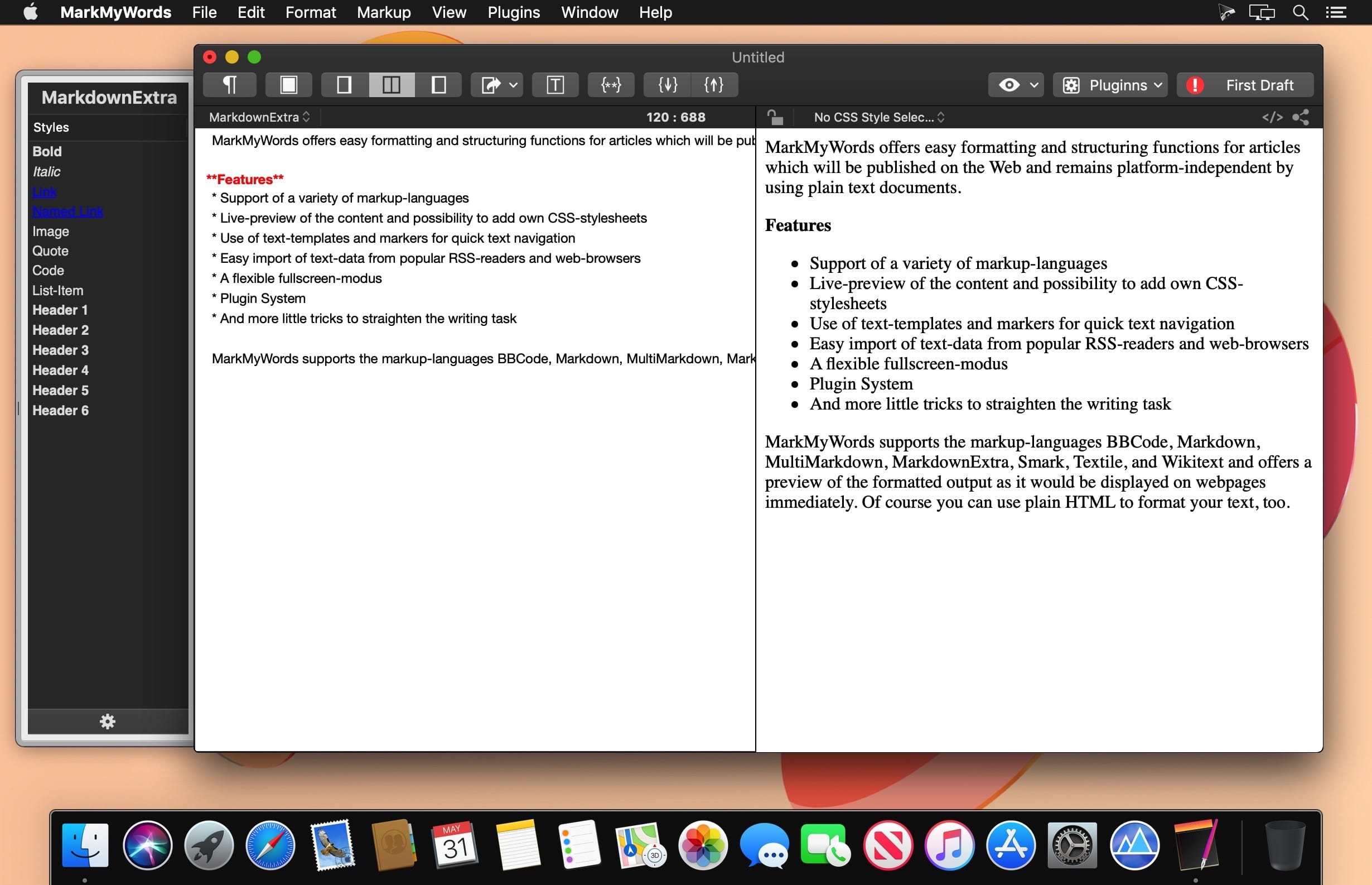 MarkMyWords 2.10.1 for Mac screenshot