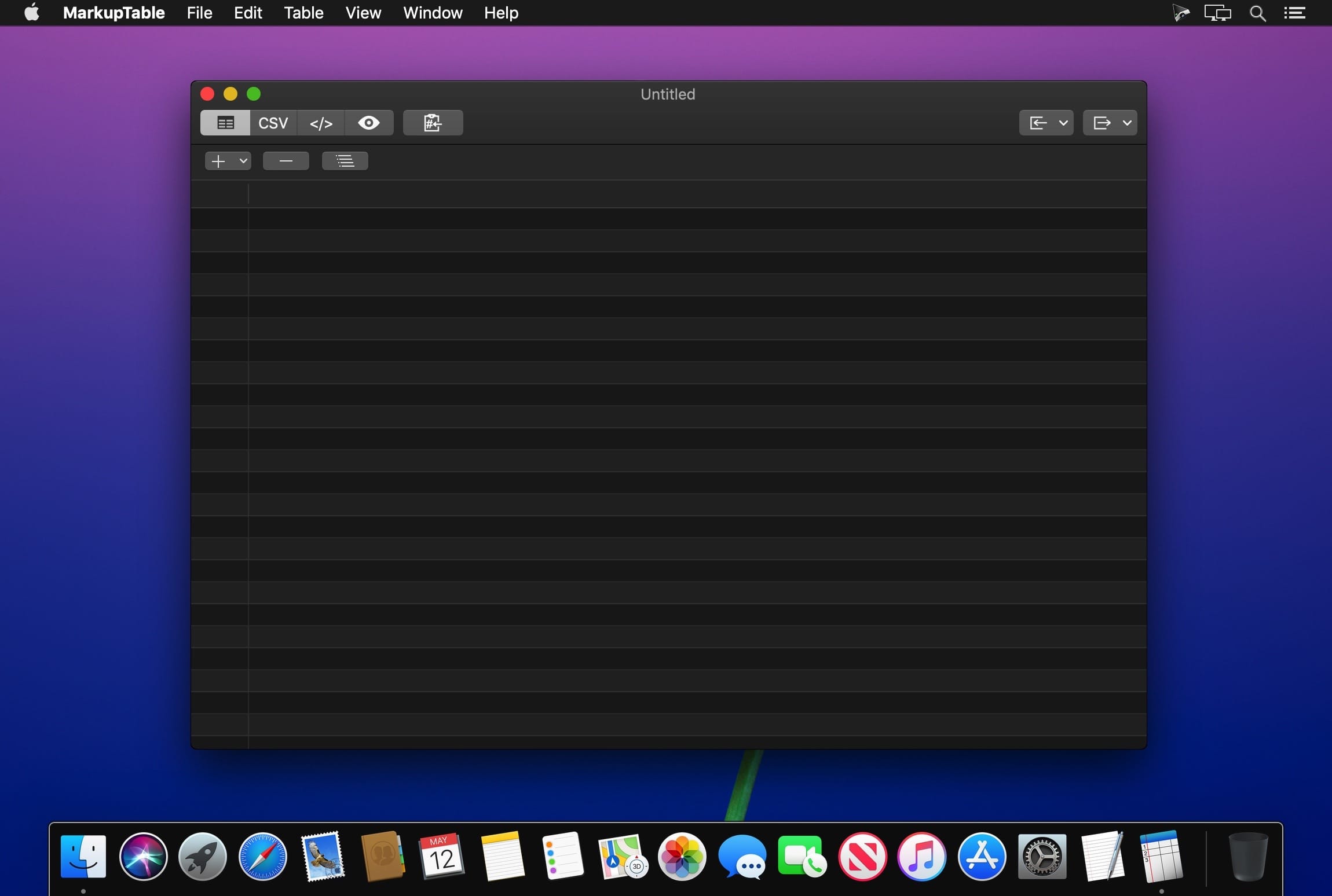 MarkupTable 1.8.0 for Mac screenshot