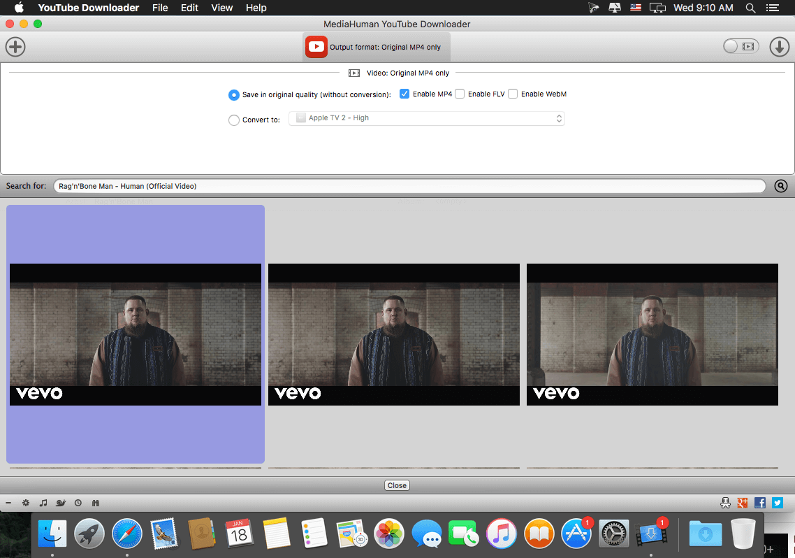 MediaHuman YouTube Downloader 3.9.9.61 (1310) for Mac screenshot