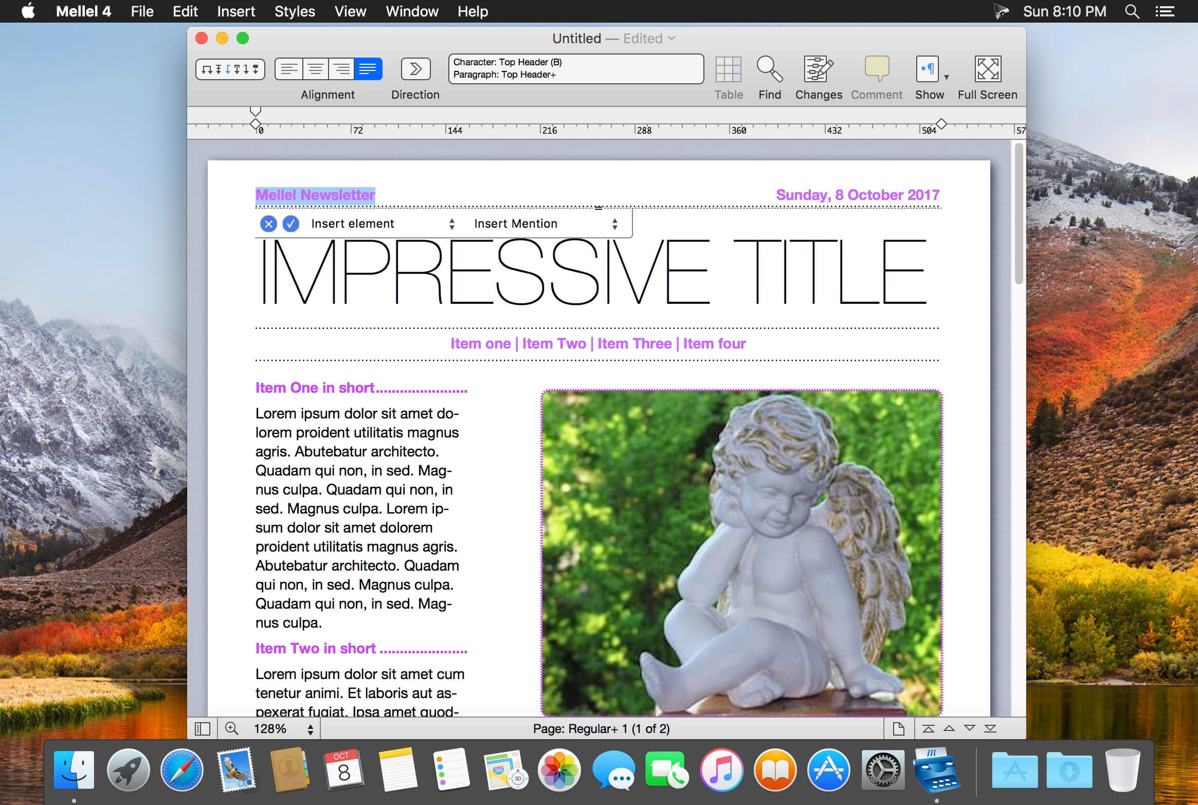Mellel 6.3.2 for Mac screenshot