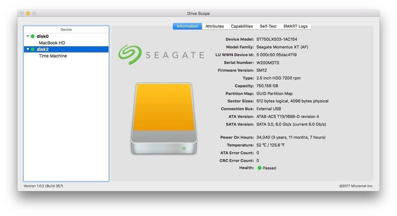 Micromat Drive Scope 2.0.4 for Mac screenshot