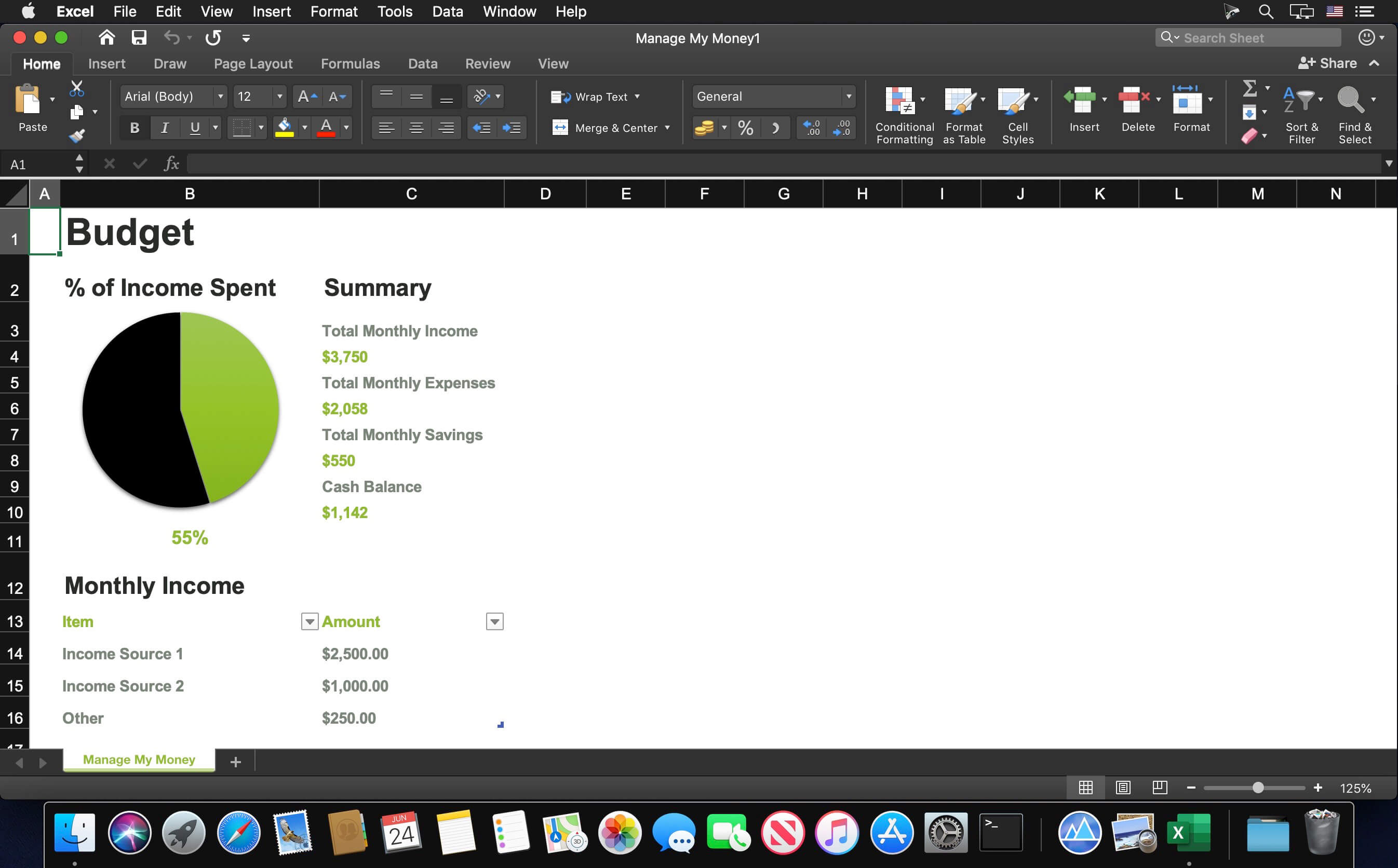 Microsoft Excel for Mac 16.105 for Mac screenshot