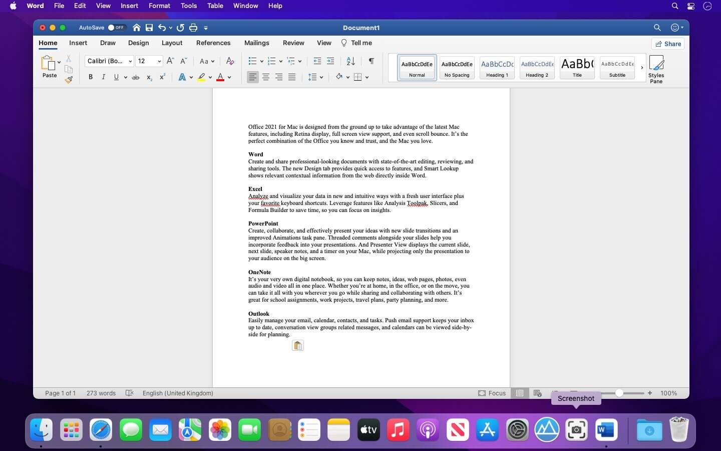 Microsoft Office 2021 for Mac LTSC v16.78.3 for Mac screenshot