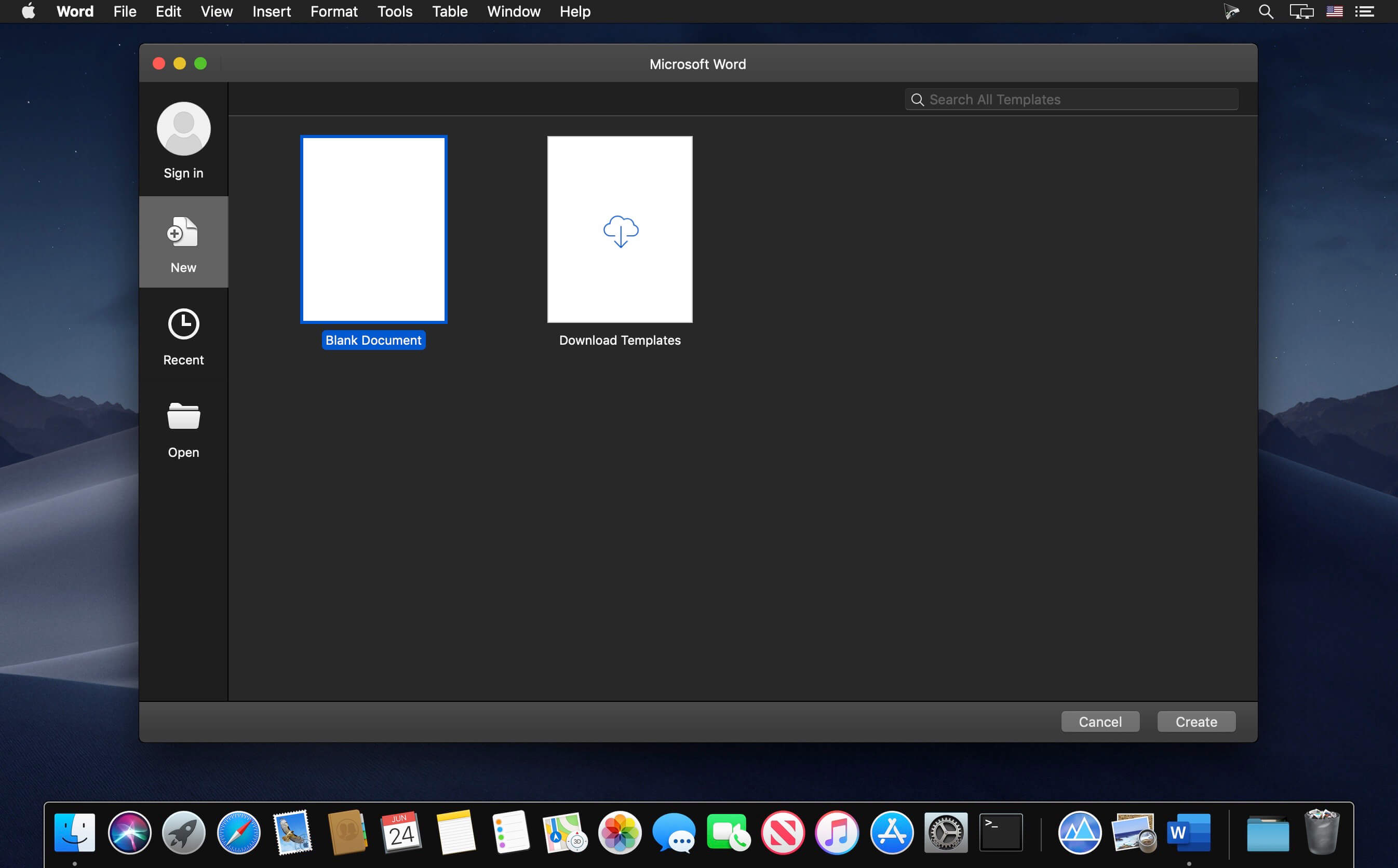 Microsoft Word for Mac 16.105 for Mac screenshot