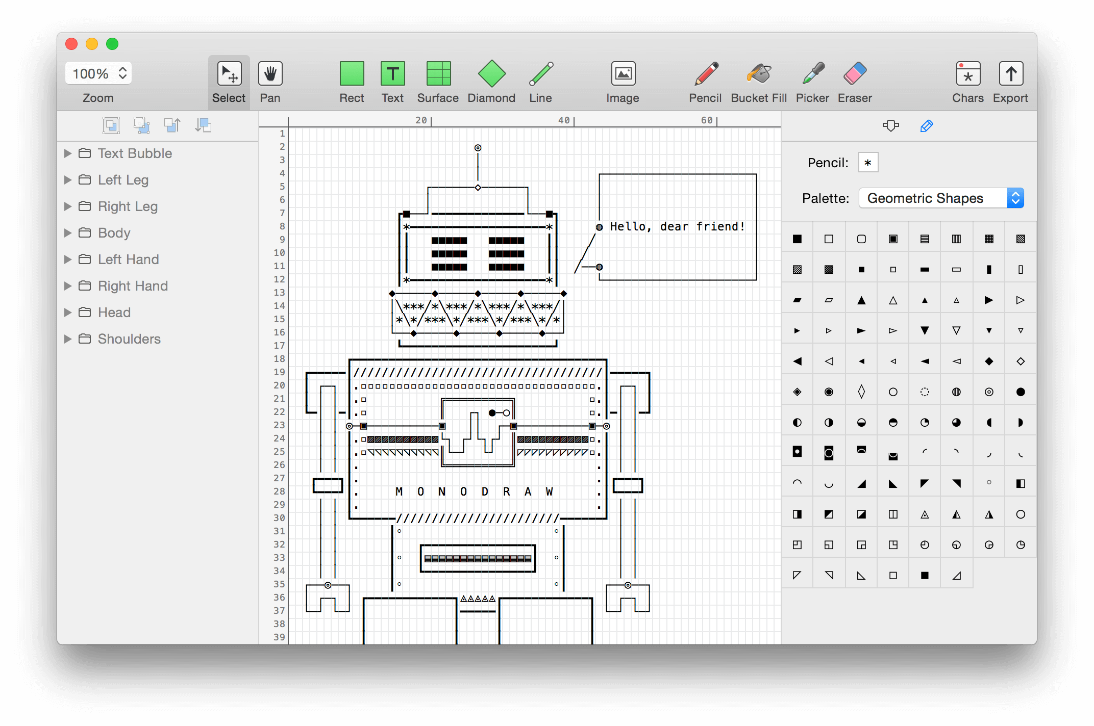 Monodraw 1.7.1 for Mac screenshot