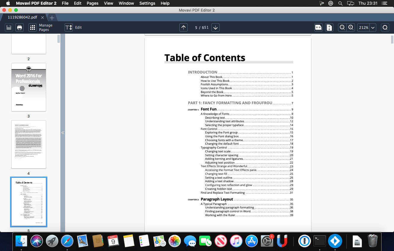 Movavi PDF Editor 3.2.0 for Mac screenshot