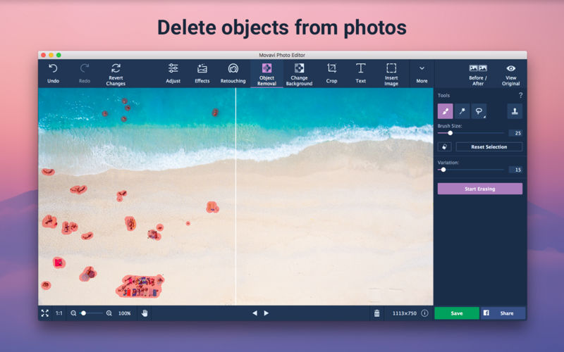 Movavi Photo Editor 6.6.0 for Mac screenshot
