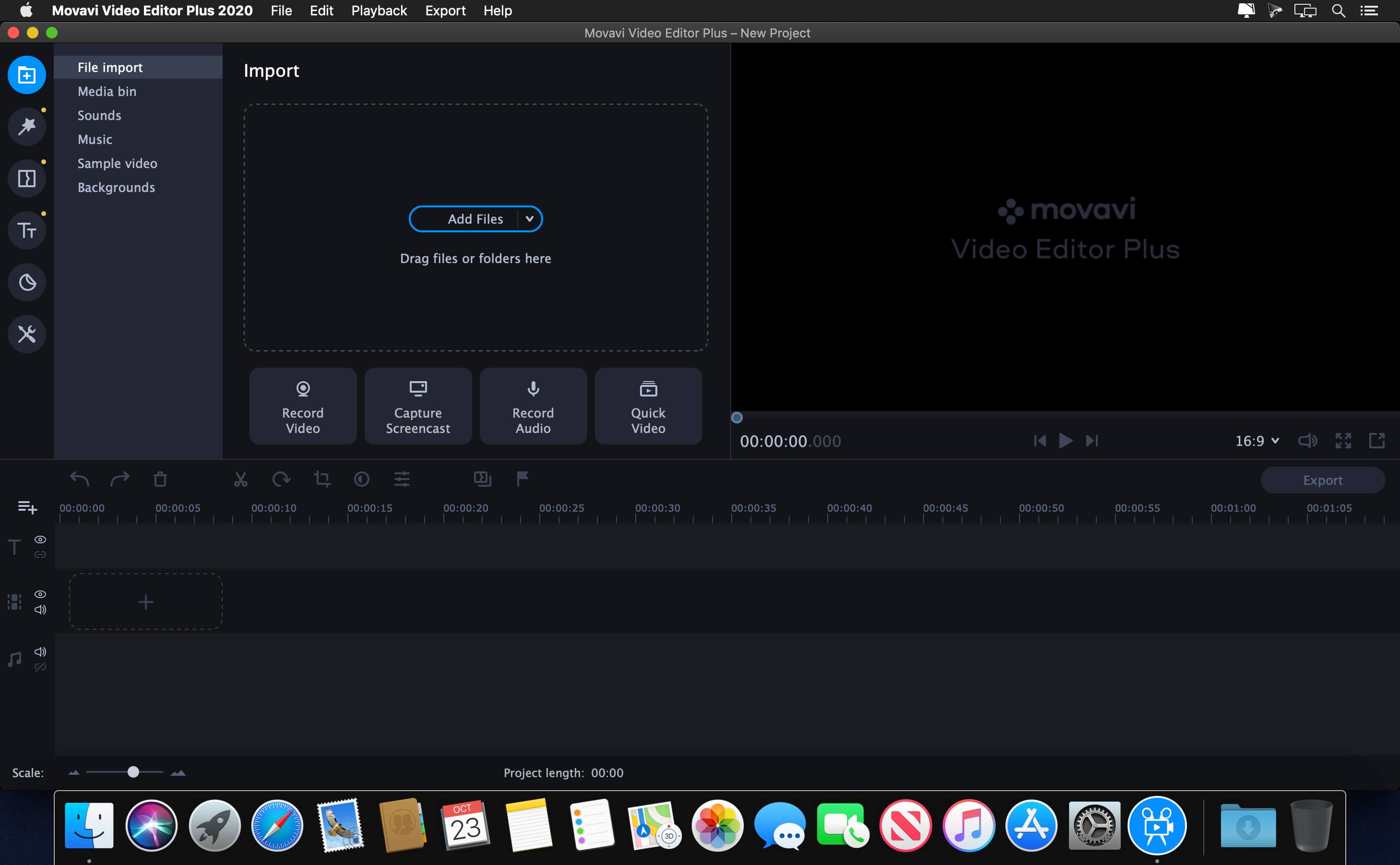 Movavi Video Editor Plus 2020 v20.2.0 for Mac screenshot