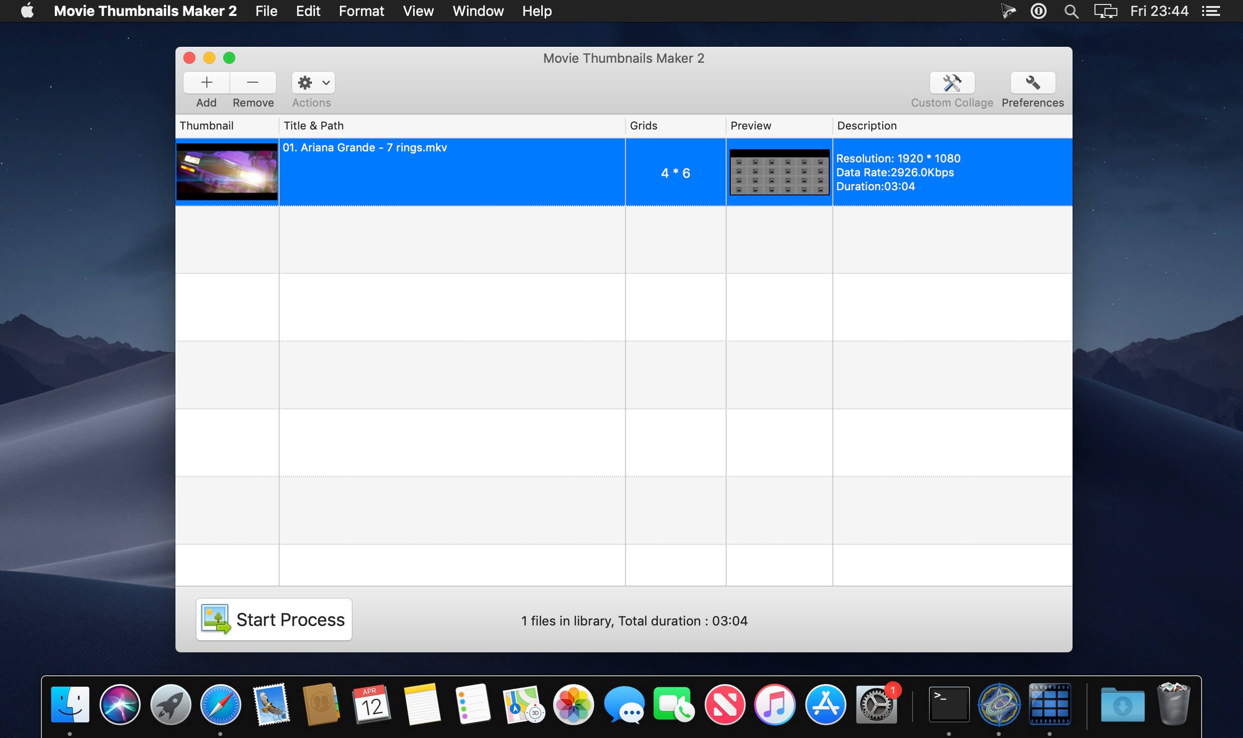 Movie Thumbnails Maker 5.0.1 for Mac screenshot