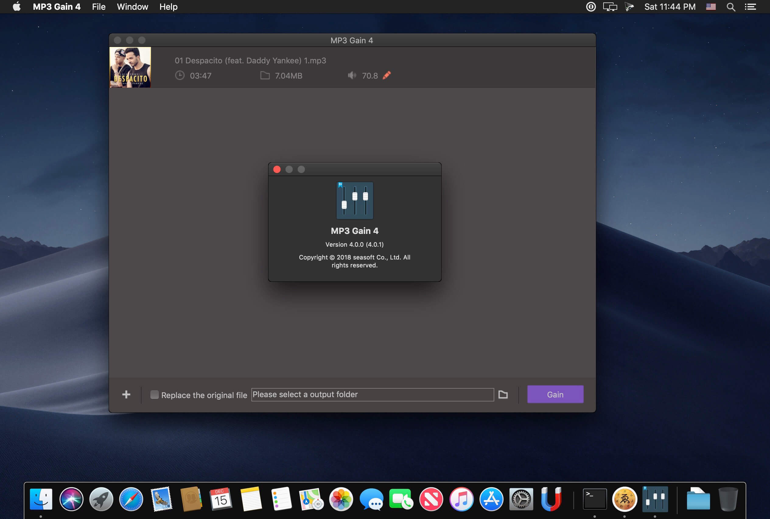 MP3 Gain 4.10.1 for Mac screenshot