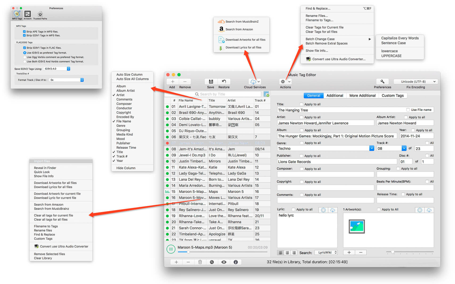 Music Tag Editor 7.6.0 for Mac screenshot