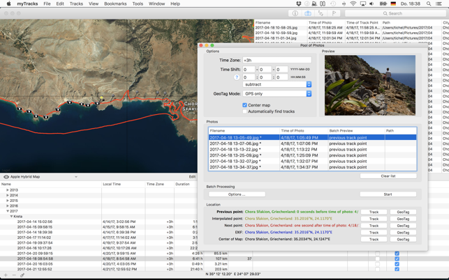 myTracks 4.4.1 for Mac screenshot