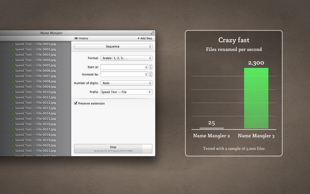 Name Mangler 3.9.2 for Mac screenshot