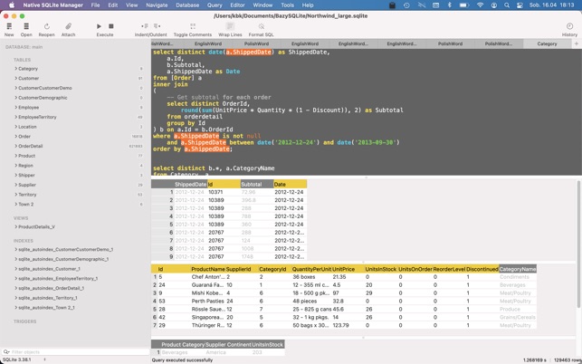 Native SQLite Manager 1.30.0 for Mac screenshot