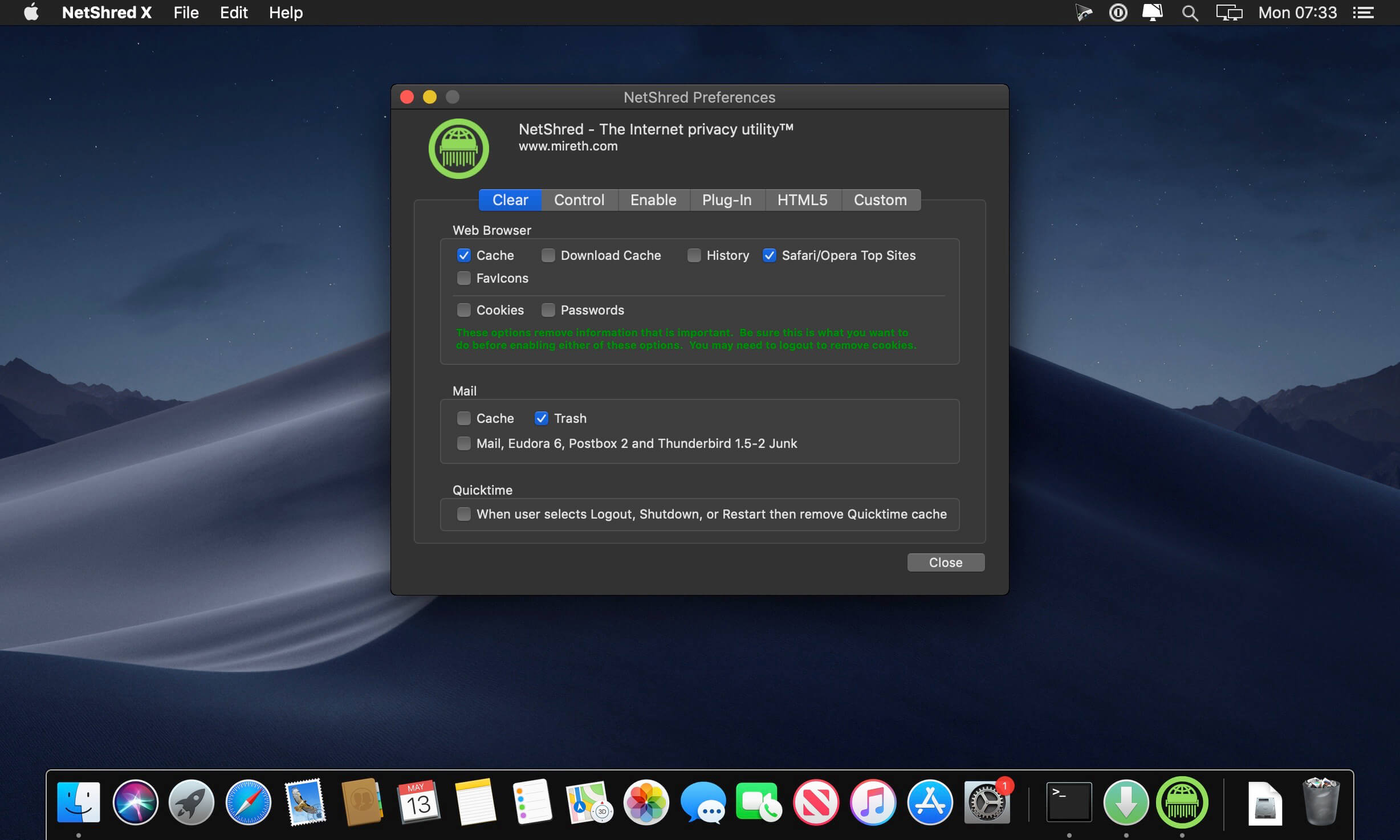 NetShred X 6.0.2 for Mac screenshot
