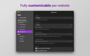 Noir – Dark Mode for Safari 2026 1.6 for Mac screenshot