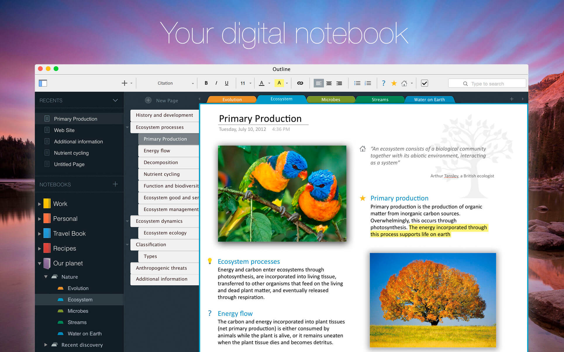 Outline 3.23 for Mac screenshot