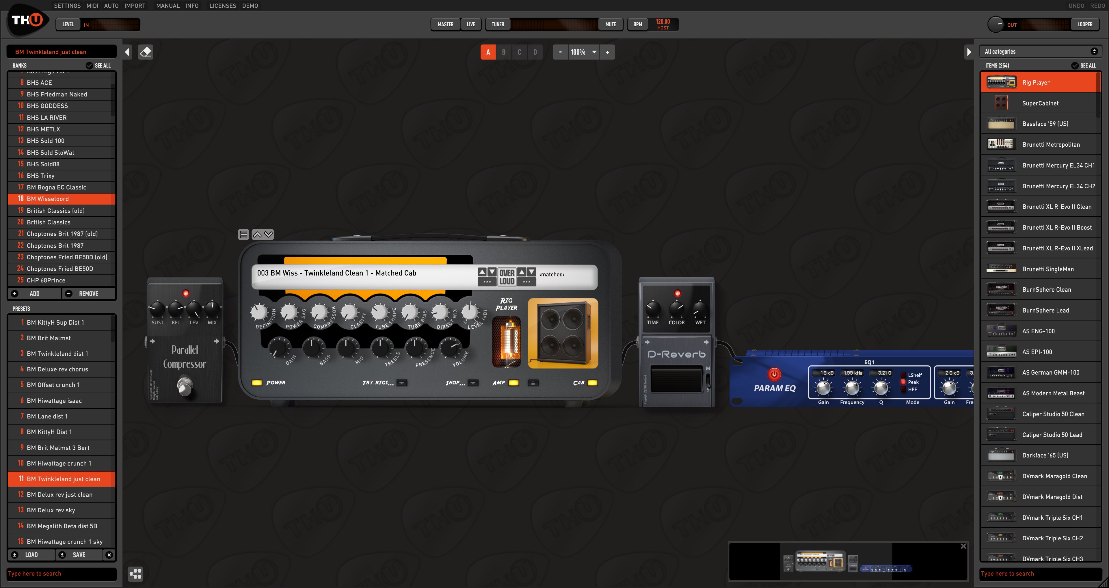 Overloud TH-U Premium 2.0.9 for Mac screenshot