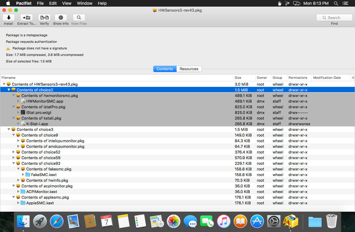 Pacifist 4.1.1 for Mac screenshot