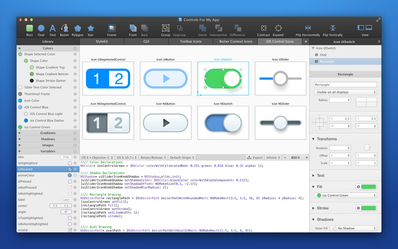 PaintCode 3.5.9 for Mac screenshot