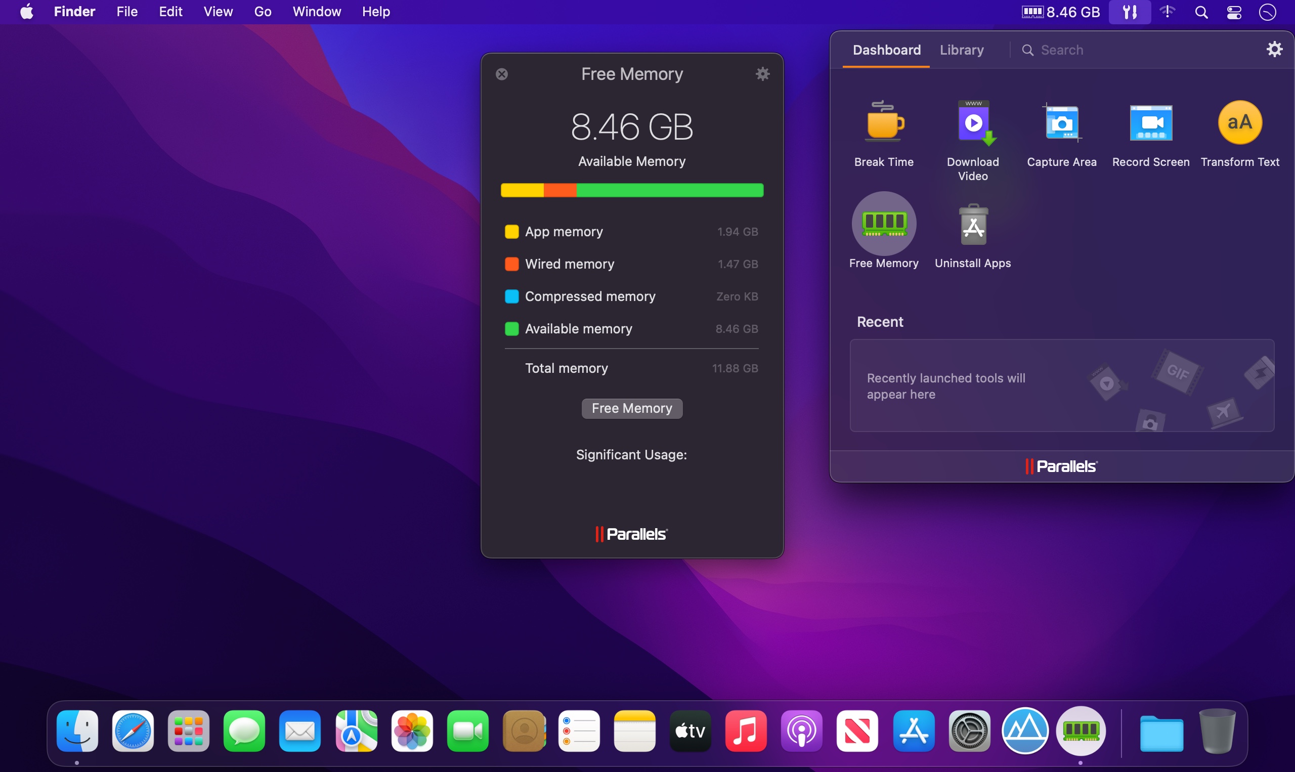 Parallels Toolbox Business Edition 6.7.0 for Mac screenshot