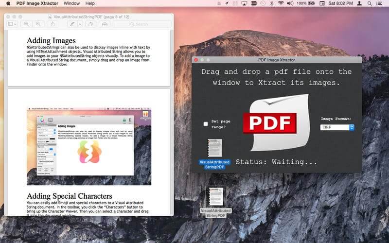 PDF Image Xtractor 1.3.7 Cr2 for Mac screenshot