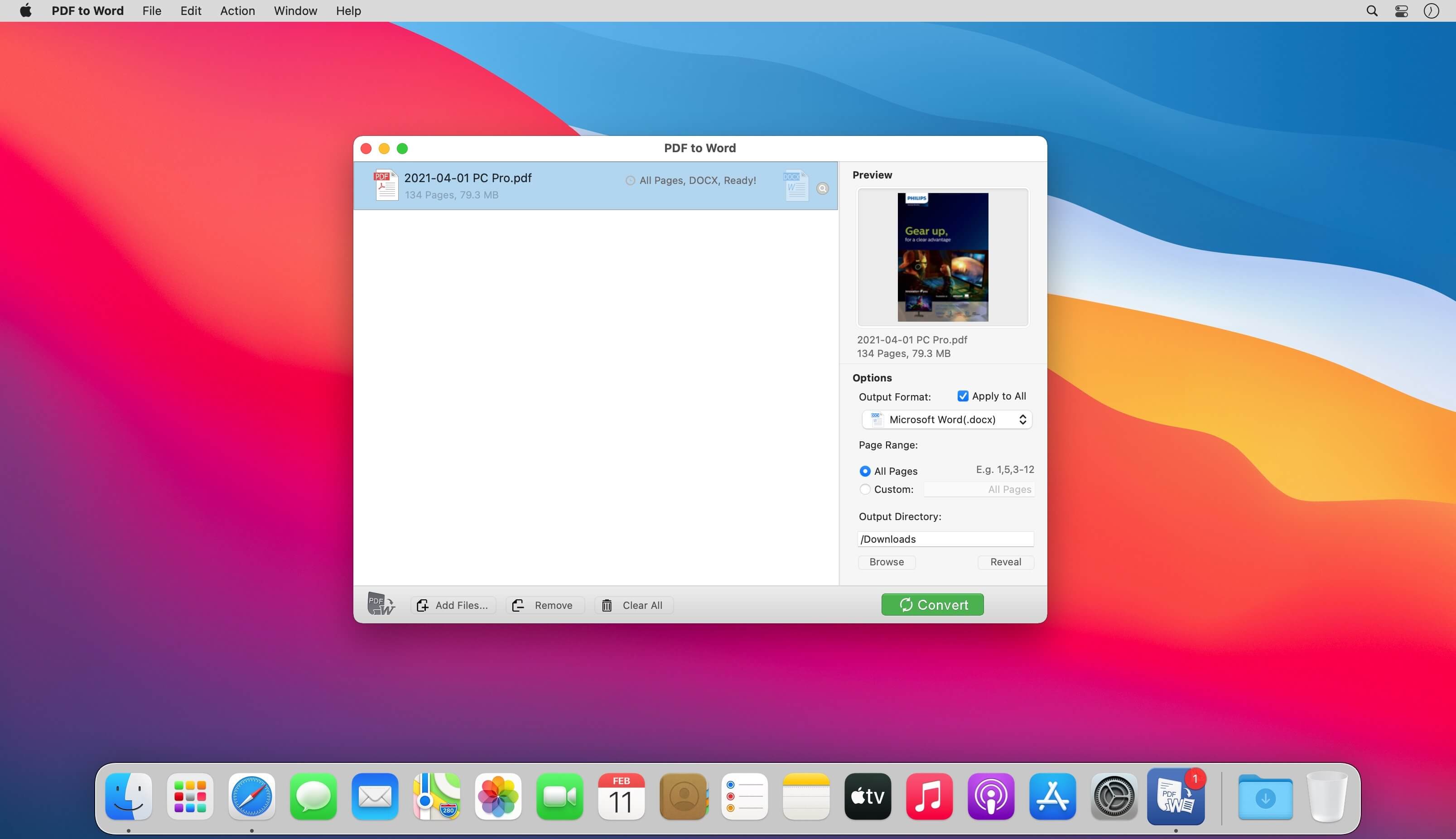 PDF to Word by Flyingbee 10.0.6 for Mac screenshot