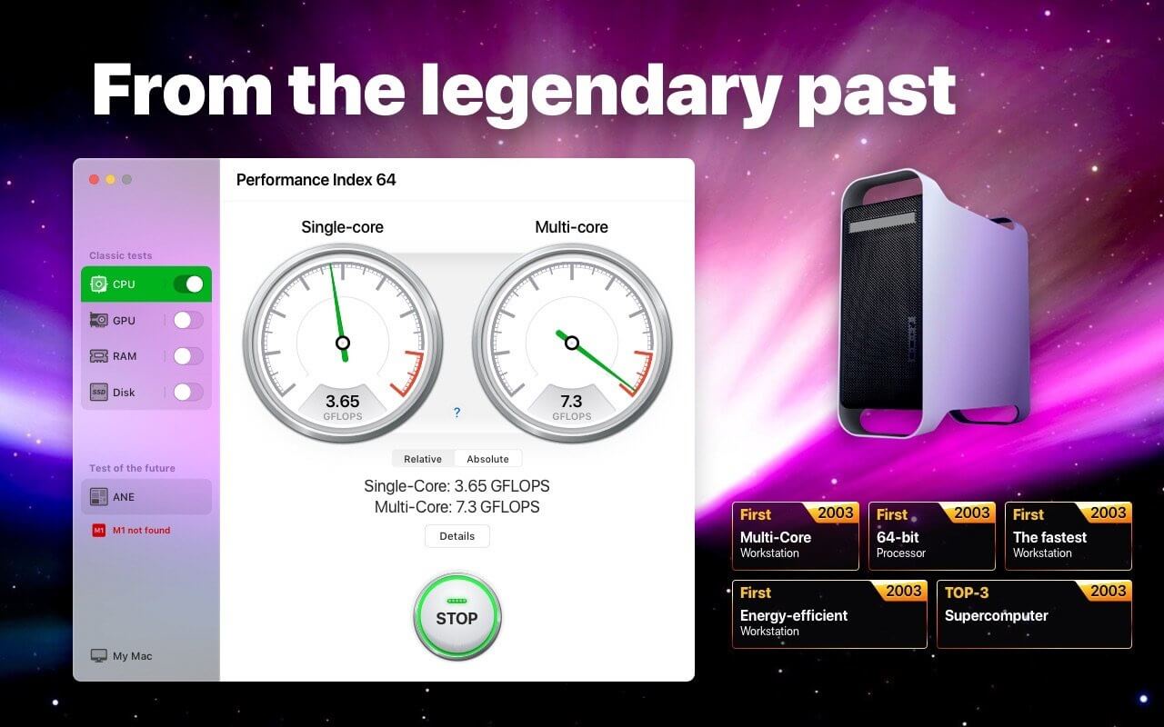 Performance Test 4.2.15 for Mac screenshot