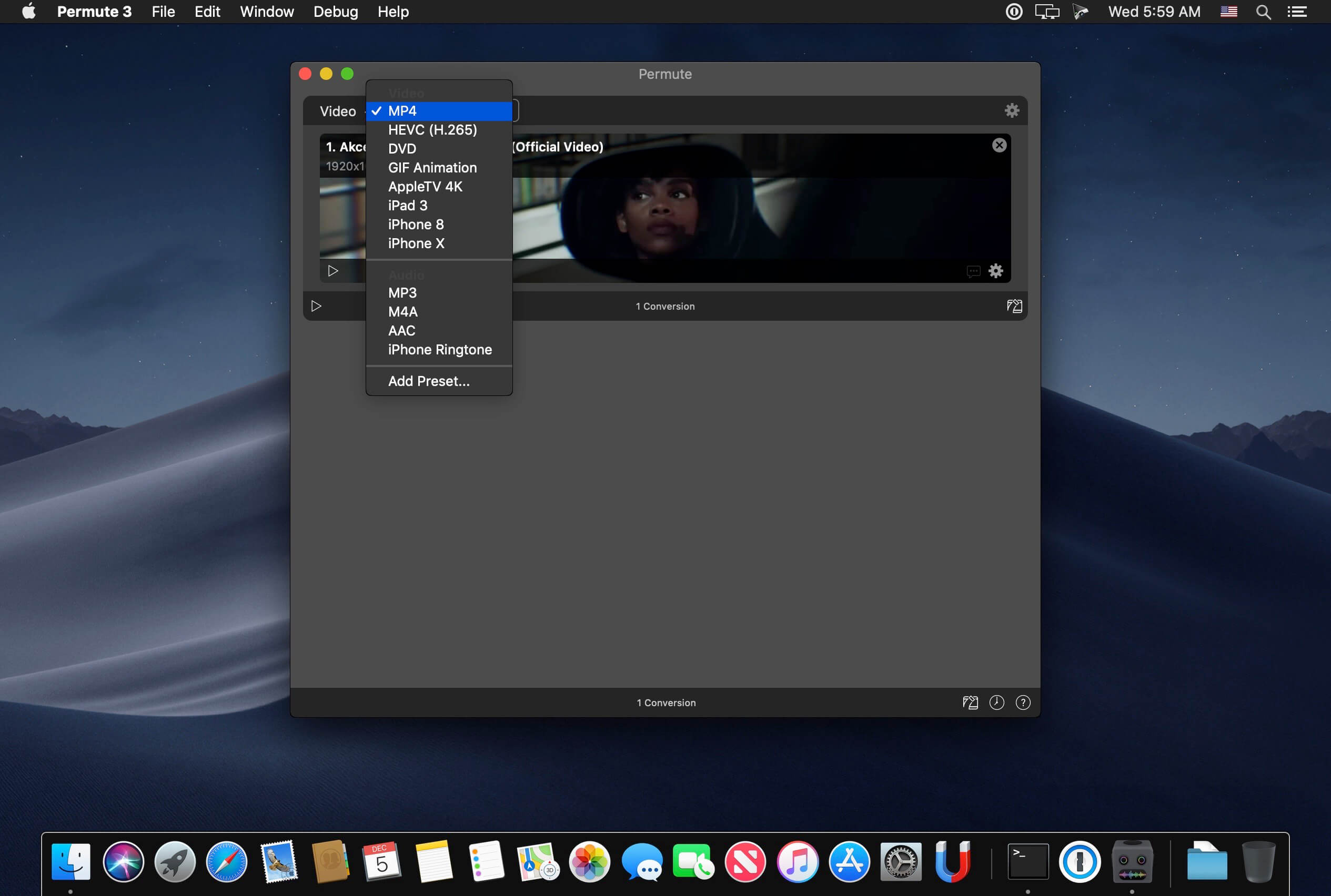 Permute 3.11.8 for Mac screenshot