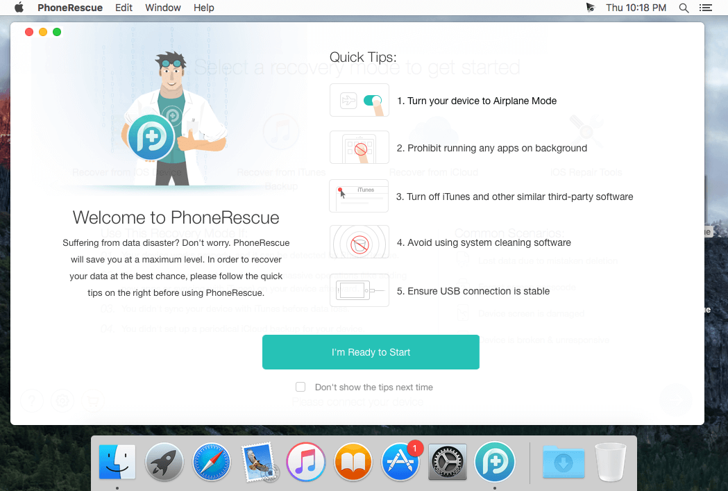 PhoneRescue for iOS 4.3.1.20250920 for Mac screenshot