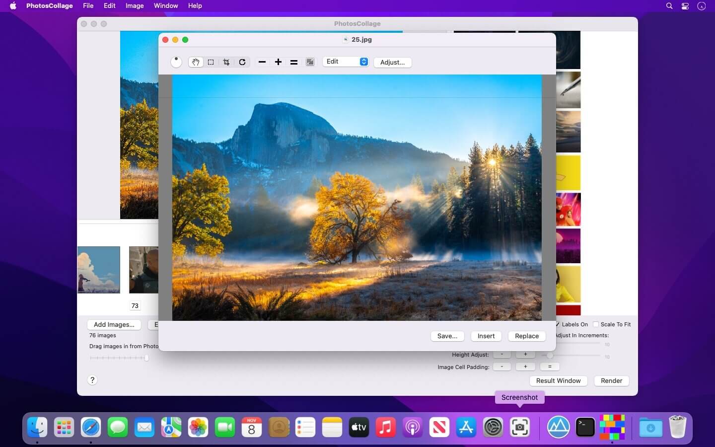 PhotosCollage 1.4.1 for Mac screenshot