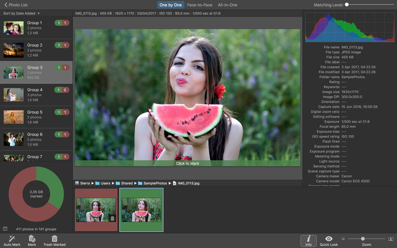 PhotoSweeper X 5.4.1 for Mac screenshot