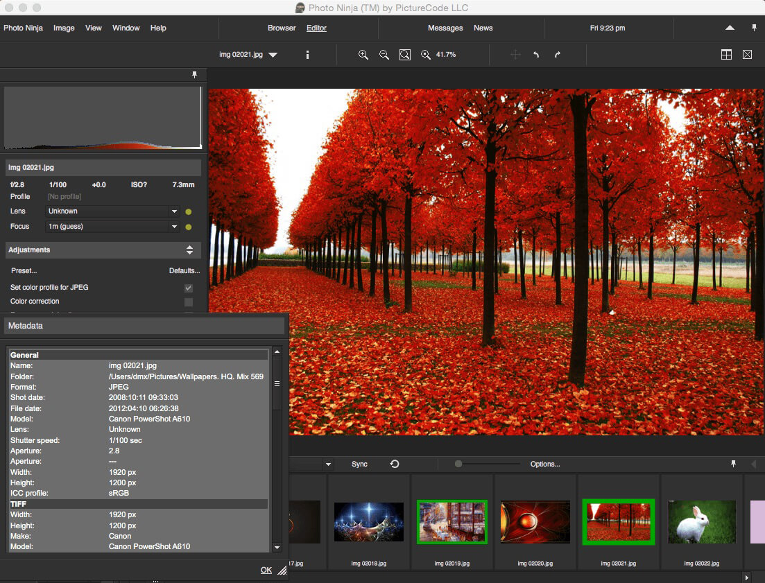 PictureCode Photo Ninja 1.4.0c for Mac screenshot