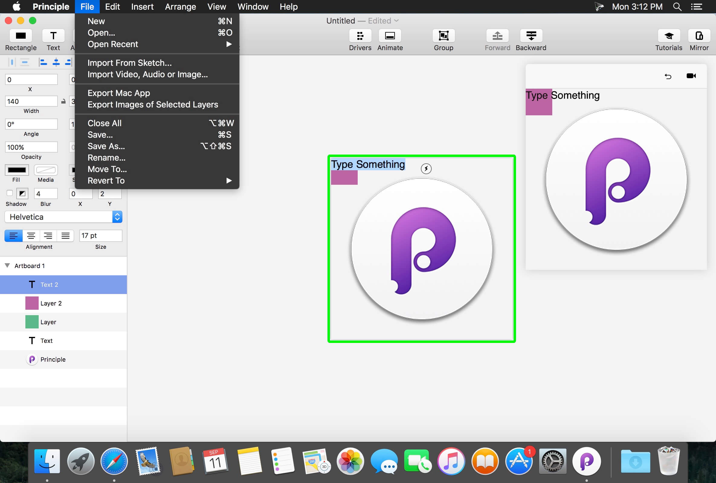 Principle 6.39 for Mac screenshot