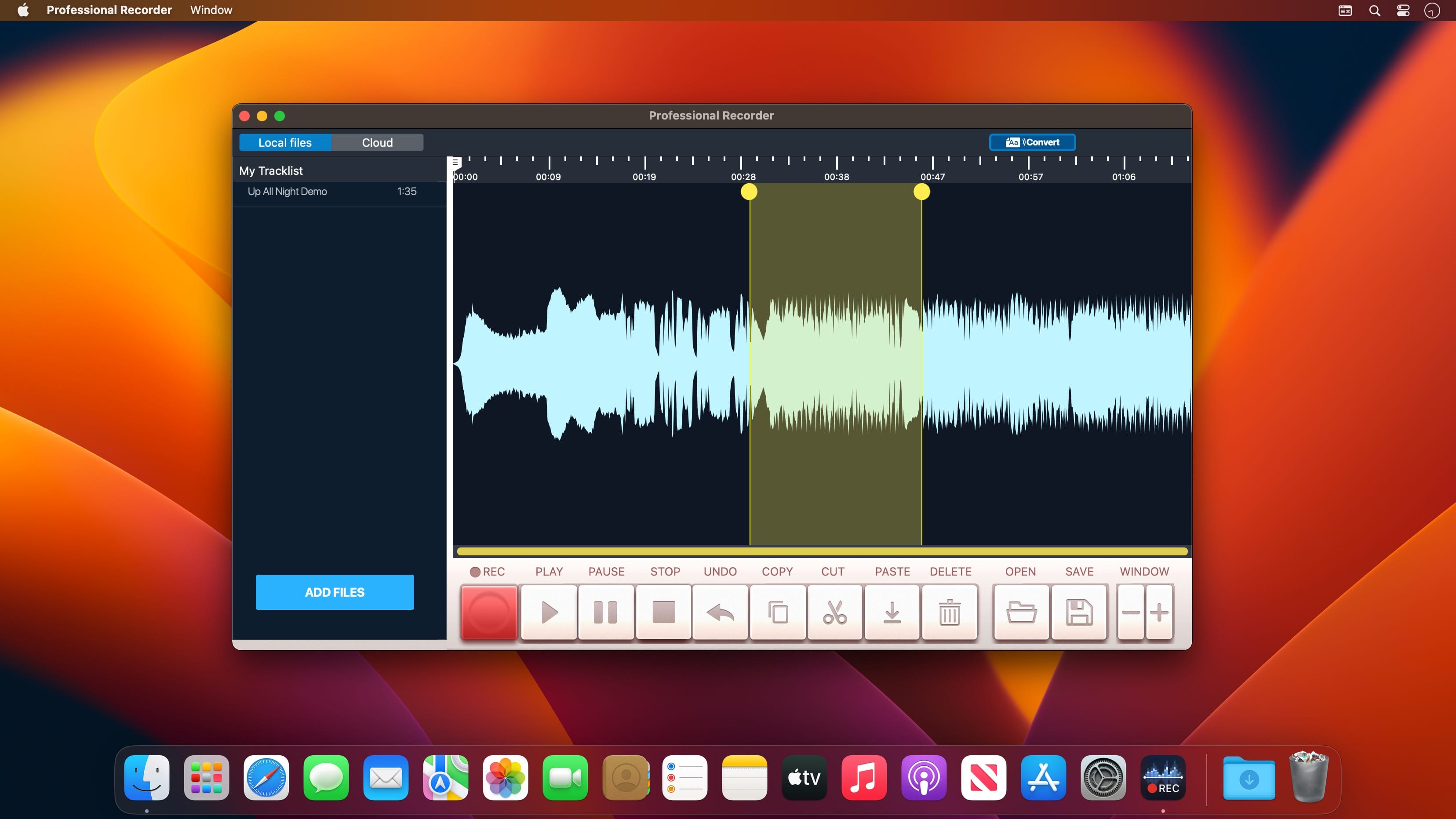 Professional Recorder & Editor 7.0.5 for Mac screenshot